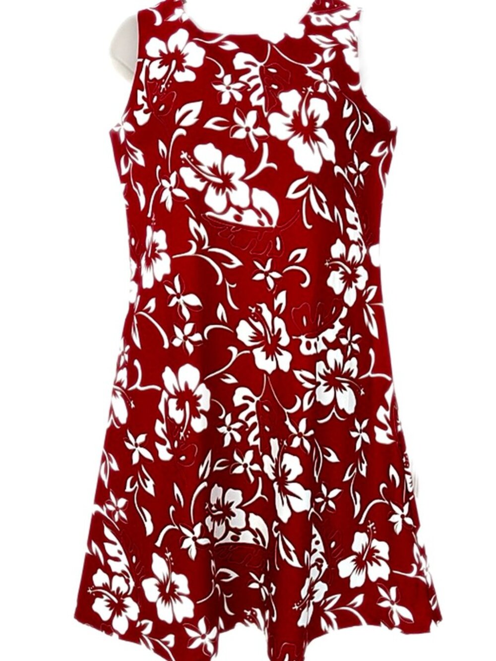 Hilo Hattie Hawaii Dress Classic Hibiscus Short Dress Red New size Small